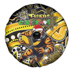 Merry Christmas AFL Richmond Tigers Spare Tire Cover Aboriginal Santa Football Mascot