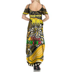 Merry Christmas AFL Richmond Tigers Summer Maxi Dress Aboriginal Santa Football Mascot