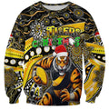 Merry Christmas AFL Richmond Tigers Sweatshirt Aboriginal Santa Football Mascot