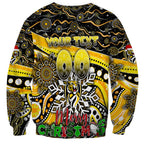Merry Christmas AFL Richmond Tigers Sweatshirt Aboriginal Santa Football Mascot