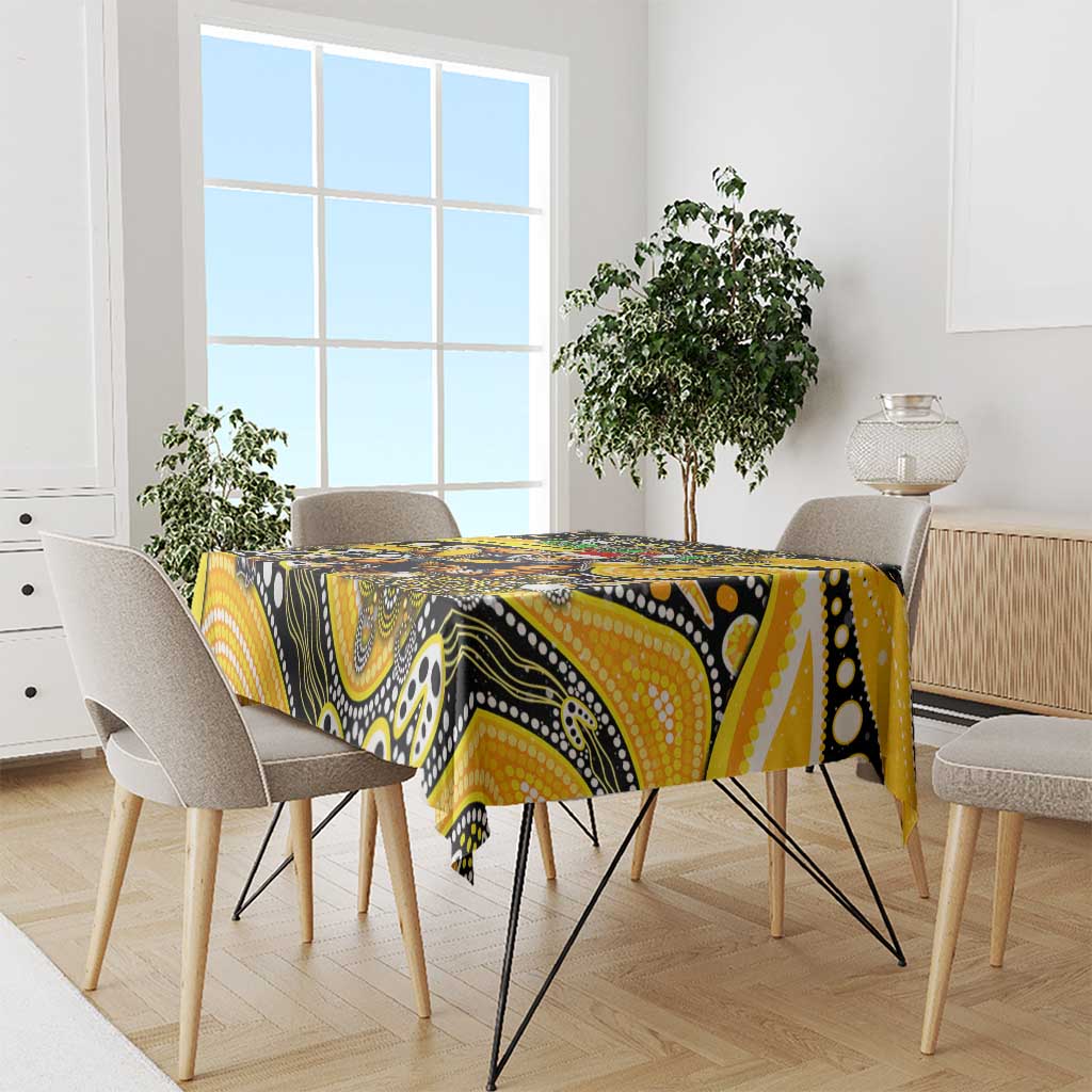 Merry Christmas AFL Richmond Tigers Tablecloth Aboriginal Santa Football Mascot