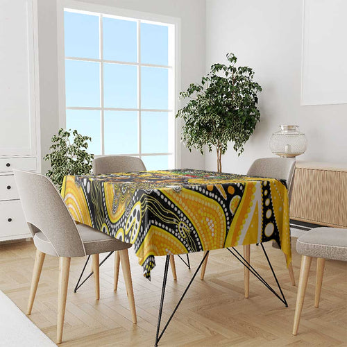 Merry Christmas AFL Richmond Tigers Tablecloth Aboriginal Santa Football Mascot