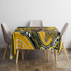Merry Christmas AFL Richmond Tigers Tablecloth Aboriginal Santa Football Mascot