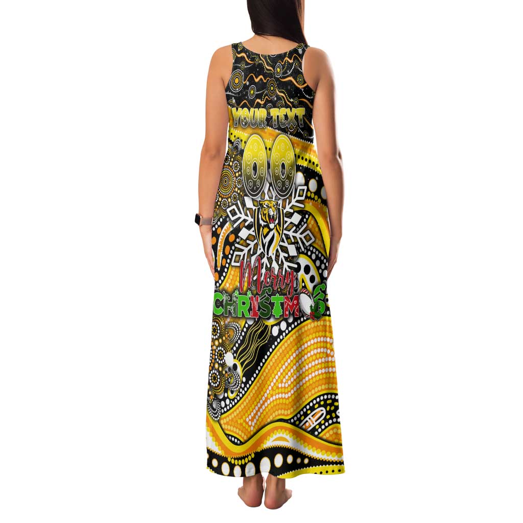 Merry Christmas AFL Richmond Tigers Tank Maxi Dress Aboriginal Santa Football Mascot