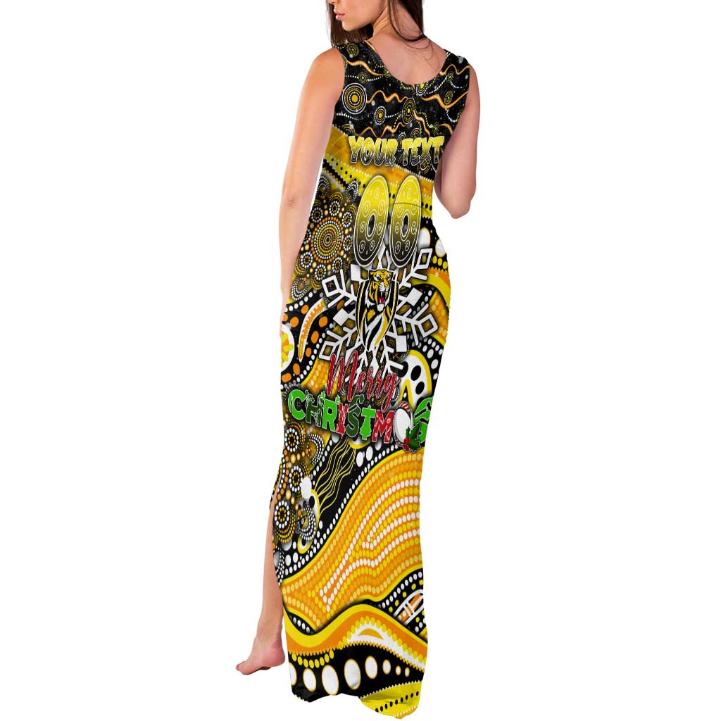 Merry Christmas AFL Richmond Tigers Tank Maxi Dress Aboriginal Santa Football Mascot