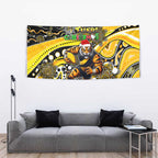 Merry Christmas AFL Richmond Tigers Tapestry Aboriginal Santa Football Mascot