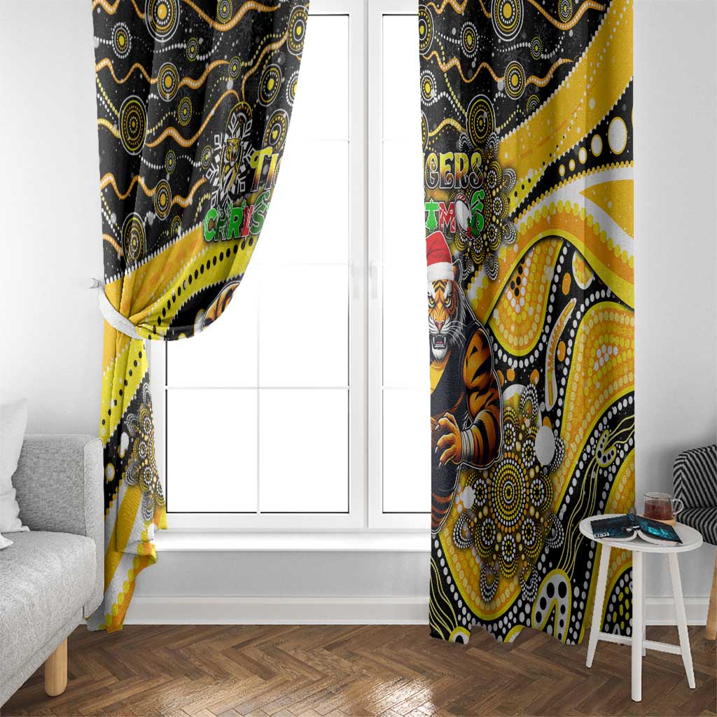 Merry Christmas AFL Richmond Tigers Window Curtain Aboriginal Santa Football Mascot