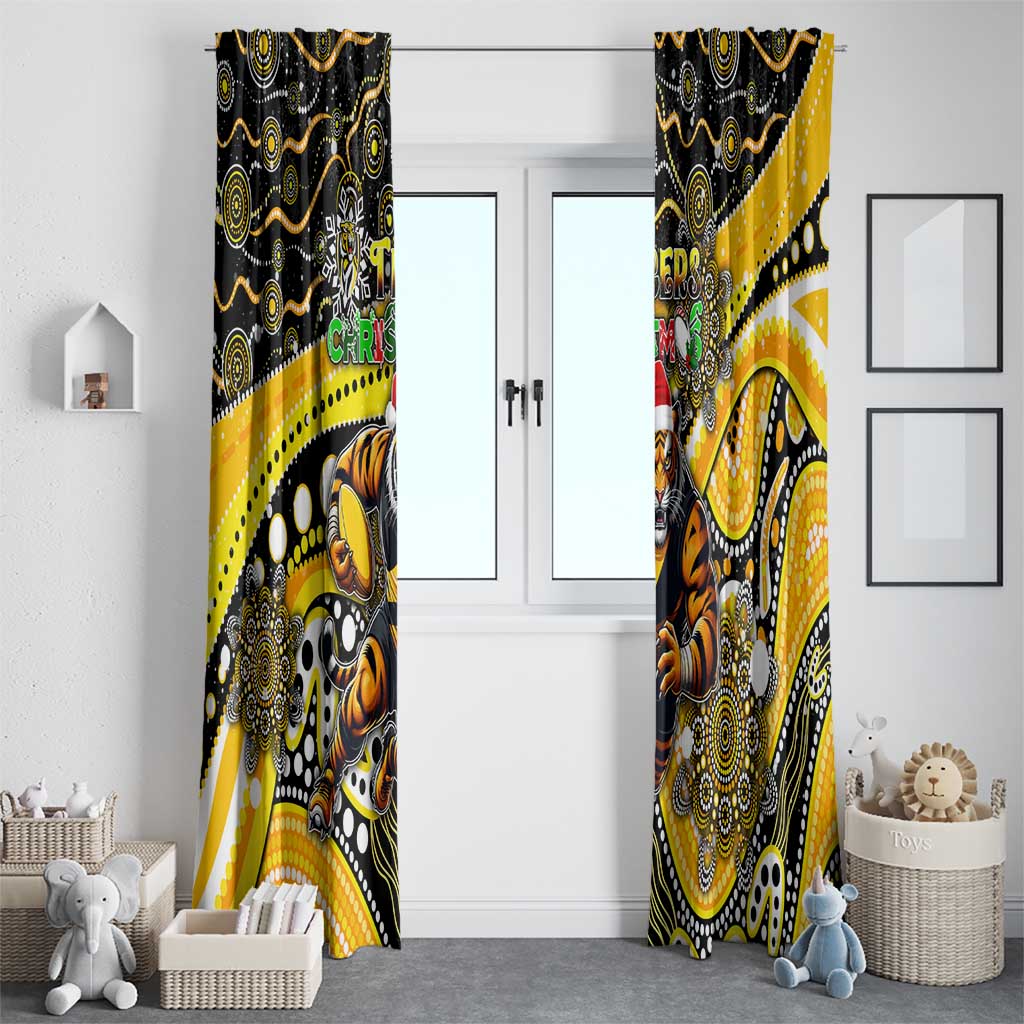 Merry Christmas AFL Richmond Tigers Window Curtain Aboriginal Santa Football Mascot