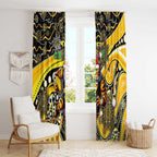 Merry Christmas AFL Richmond Tigers Window Curtain Aboriginal Santa Football Mascot
