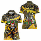 Merry Christmas AFL Richmond Tigers Women Polo Shirt Aboriginal Santa Football Mascot
