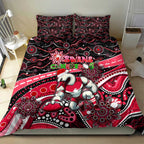 Merry Christmas AFL Swans Bedding Set Aboriginal Santa Football Mascot DT02