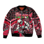 Merry Christmas AFL Swans Bomber Jacket Aboriginal Santa Football Mascot DT02