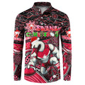 Merry Christmas AFL Swans Button Sweatshirt Aboriginal Santa Football Mascot DT02