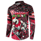 Merry Christmas AFL Swans Button Sweatshirt Aboriginal Santa Football Mascot DT02