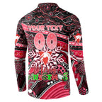 Merry Christmas AFL Swans Button Sweatshirt Aboriginal Santa Football Mascot DT02