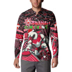 Merry Christmas AFL Swans Button Sweatshirt Aboriginal Santa Football Mascot DT02