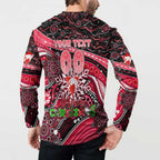Merry Christmas AFL Swans Button Sweatshirt Aboriginal Santa Football Mascot DT02
