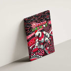 Merry Christmas AFL Swans Canvas Wall Art Aboriginal Santa Football Mascot DT02