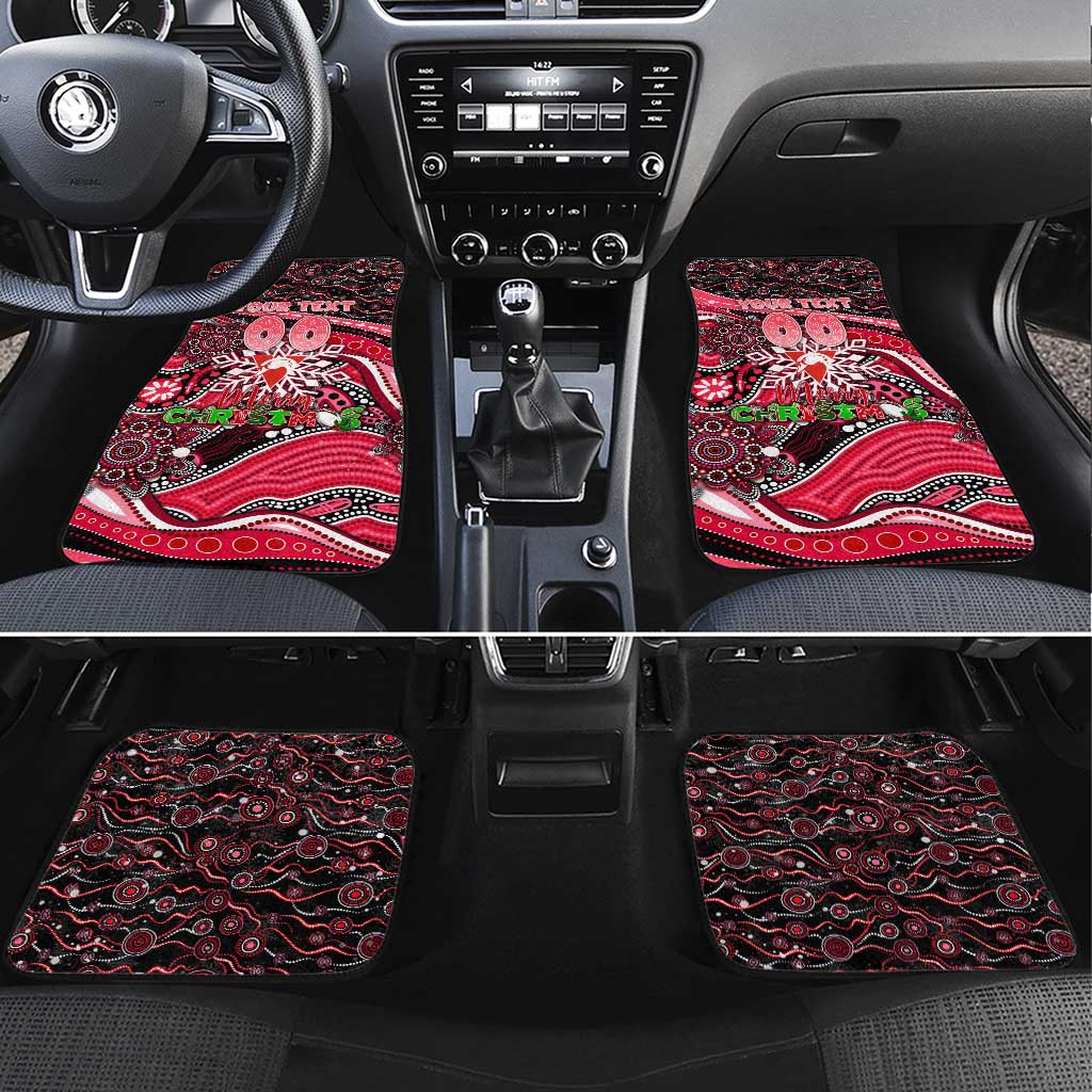 Merry Christmas AFL Swans Car Mats Aboriginal Santa Football Mascot DT02