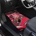 Merry Christmas AFL Swans Car Mats Aboriginal Santa Football Mascot DT02