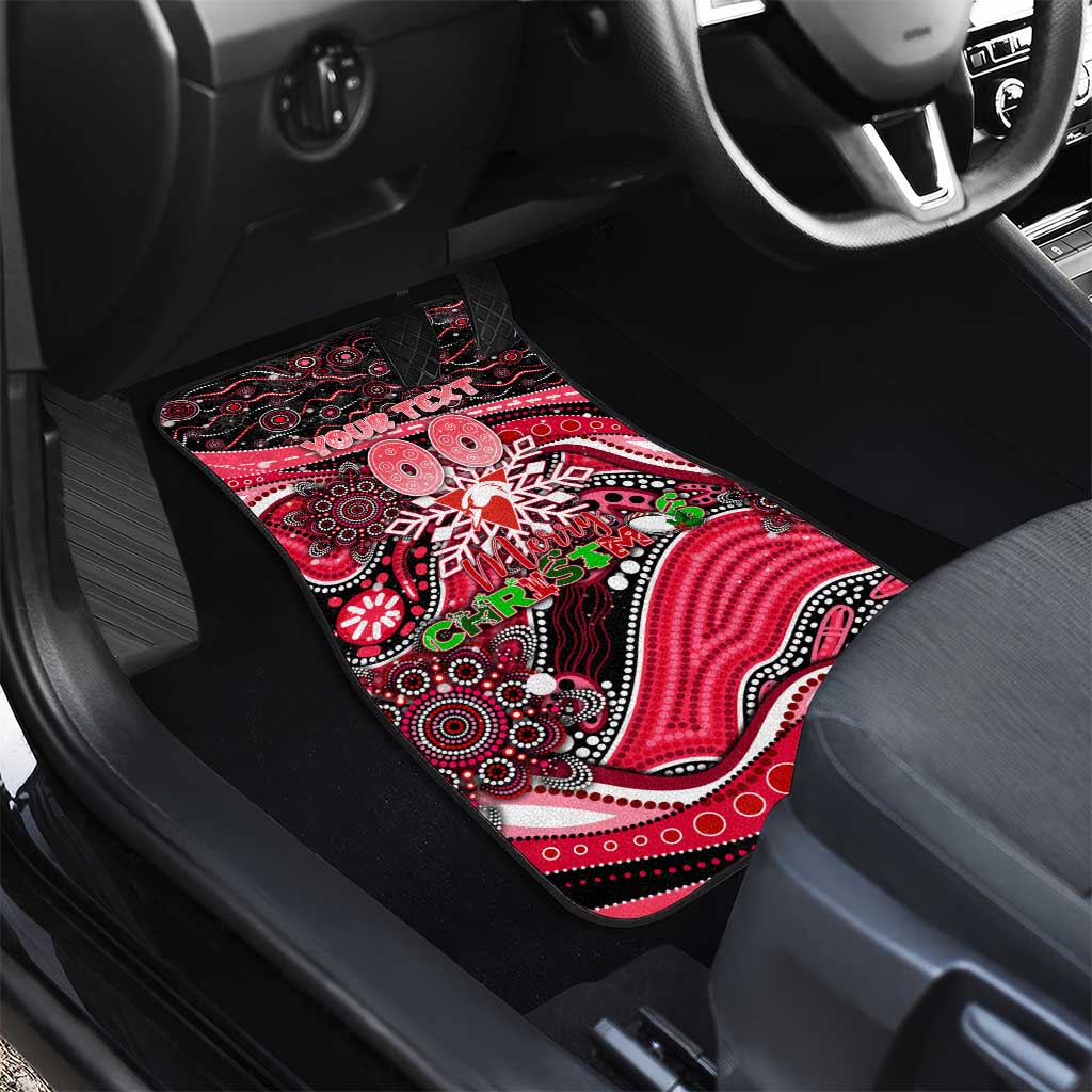 Merry Christmas AFL Swans Car Mats Aboriginal Santa Football Mascot DT02