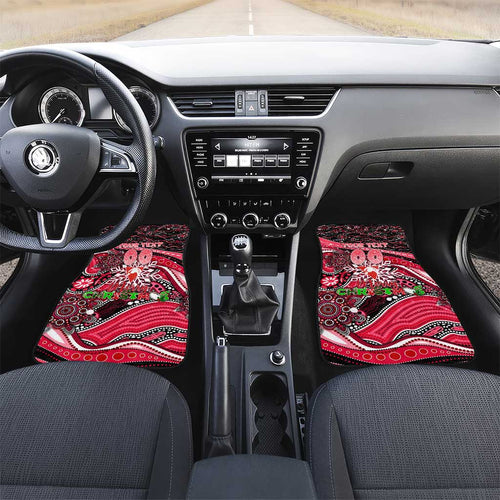 Merry Christmas AFL Swans Car Mats Aboriginal Santa Football Mascot DT02
