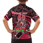 Merry Christmas AFL Swans Family Matching Long Sleeve Bodycon Dress and Hawaiian Shirt Aboriginal Santa Football Mascot DT02