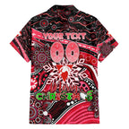 Merry Christmas AFL Swans Family Matching Off Shoulder Maxi Dress and Hawaiian Shirt Aboriginal Santa Football Mascot DT02