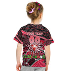 Merry Christmas AFL Swans Kid T Shirt Aboriginal Santa Football Mascot DT02