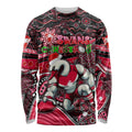 Merry Christmas AFL Swans Long Sleeve Shirt Aboriginal Santa Football Mascot DT02