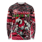 Merry Christmas AFL Swans Long Sleeve Shirt Aboriginal Santa Football Mascot DT02
