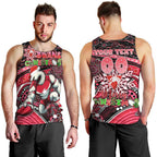Merry Christmas AFL Swans Men Tank Top Aboriginal Santa Football Mascot DT02