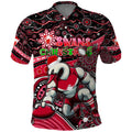 Merry Christmas AFL Swans Polo Shirt Aboriginal Santa Football Mascot DT02