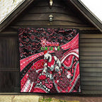 Merry Christmas AFL Swans Quilt Aboriginal Santa Football Mascot DT02