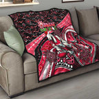 Merry Christmas AFL Swans Quilt Aboriginal Santa Football Mascot DT02