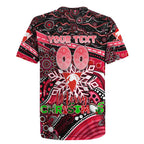 Merry Christmas AFL Swans Rugby Jersey Aboriginal Santa Football Mascot DT02