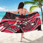 Merry Christmas AFL Swans Sarong Aboriginal Santa Football Mascot DT02