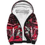 Merry Christmas AFL Swans Sherpa Hoodie Aboriginal Santa Football Mascot DT02