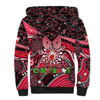 Merry Christmas AFL Swans Sherpa Hoodie Aboriginal Santa Football Mascot DT02