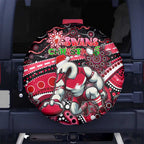 Merry Christmas AFL Swans Spare Tire Cover Aboriginal Santa Football Mascot DT02