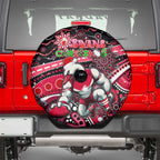 Merry Christmas AFL Swans Spare Tire Cover Aboriginal Santa Football Mascot DT02