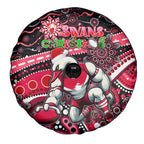 Merry Christmas AFL Swans Spare Tire Cover Aboriginal Santa Football Mascot DT02
