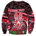Merry Christmas AFL Swans Sweatshirt Aboriginal Santa Football Mascot DT02