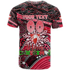 Merry Christmas AFL Swans T Shirt Aboriginal Santa Football Mascot DT02