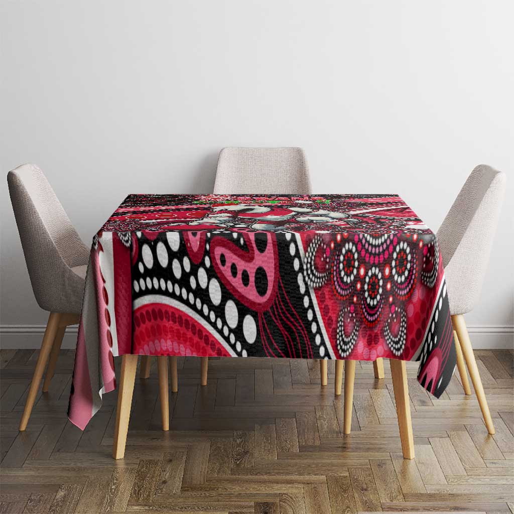 Merry Christmas AFL Swans Tablecloth Aboriginal Santa Football Mascot DT02