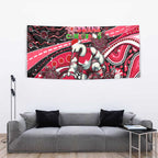 Merry Christmas AFL Swans Tapestry Aboriginal Santa Football Mascot DT02