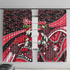 Merry Christmas AFL Swans Window Curtain Aboriginal Santa Football Mascot DT02