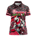 Merry Christmas AFL Swans Women Polo Shirt Aboriginal Santa Football Mascot DT02