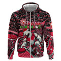 Merry Christmas AFL Swans Zip Hoodie Aboriginal Santa Football Mascot DT02