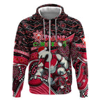 Merry Christmas AFL Swans Zip Hoodie Aboriginal Santa Football Mascot DT02